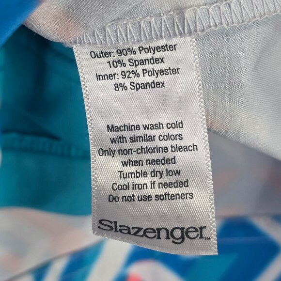 Womens Slazenger Golf Skort Blue Pink Geometric Print Polyester Spandex Size 14 - Picture 4 of 8